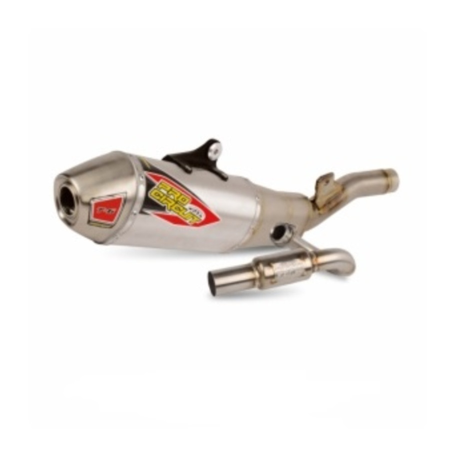 Ligne complète PRO CIRCUIT T-6 inox-inox/casquette inox avec pare-étincelle démontable