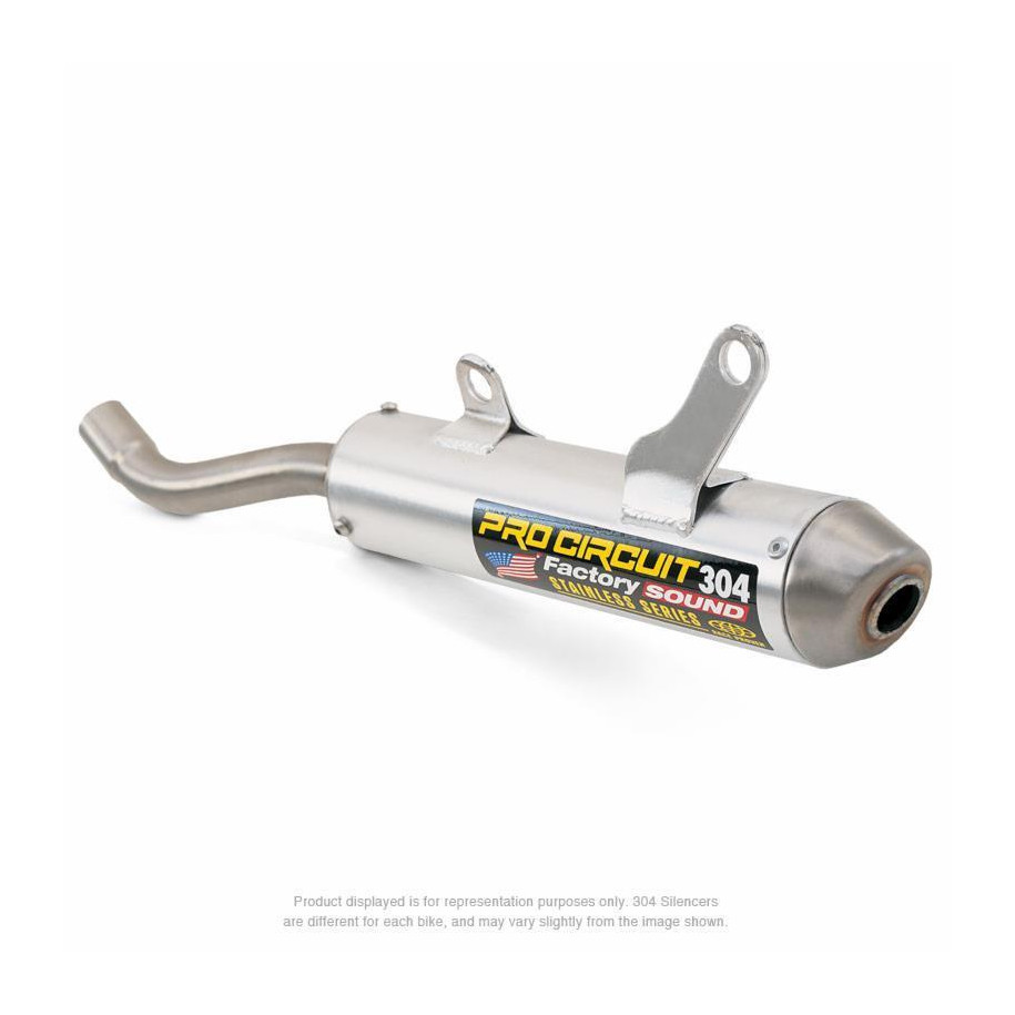 Silencieux PRO CIRCUIT 304 alu brossé/casquette inox Honda CR250R