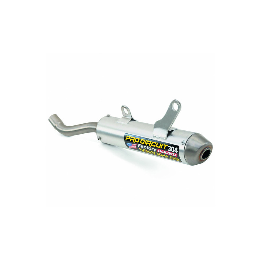 Silencieux PRO CIRCUIT 304 alu brossé/casquette inox Suzuki RM125