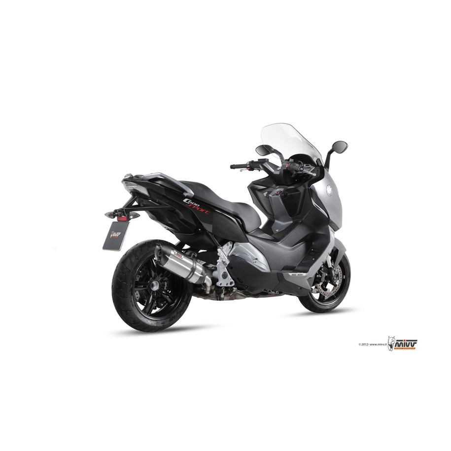 Silencieux MIVV Suono inox/casquette carbone BMW C600/C650