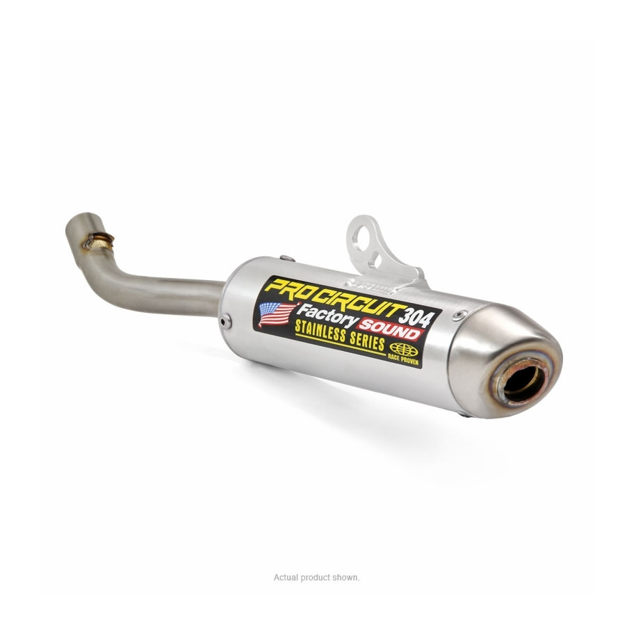 Silencieux PRO CIRCUIT 304 alu brossé/casquette inox Yamaha YZ125