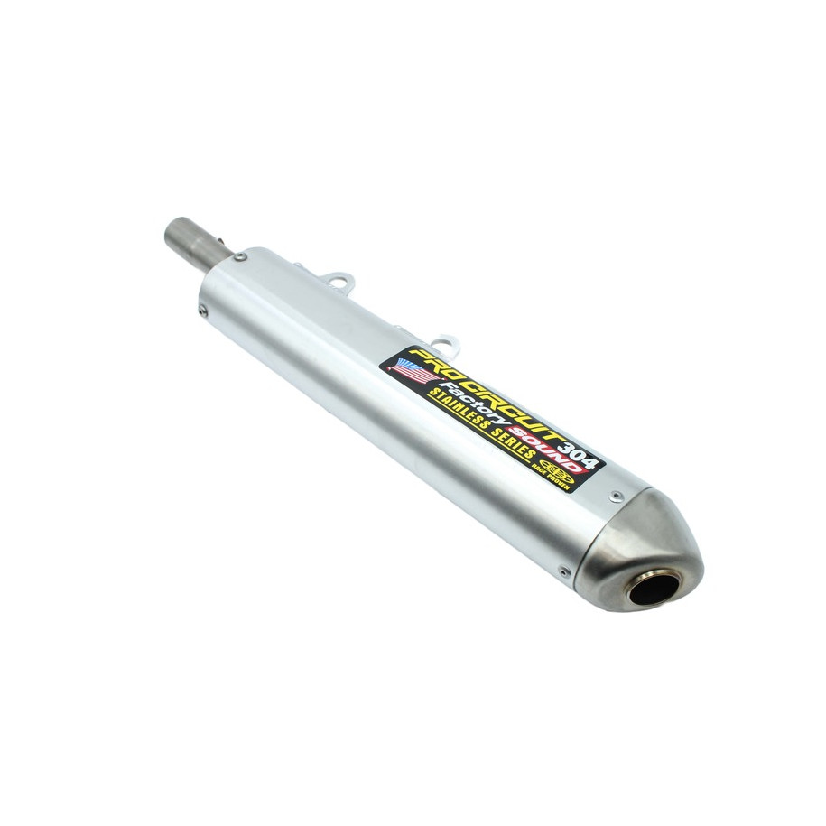 Silencieux PRO CIRCUIT 304 alu brossé/casquette inox Kawasaki KX500