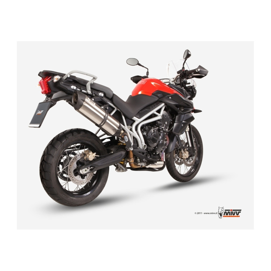 Silencieux MIVV Suono inox/casquette carbone Triumph Tiger 800