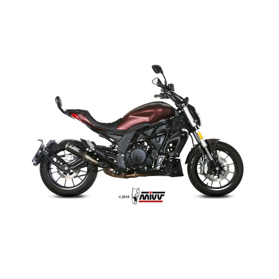 Silencieux MIVV MK3 carbone/casquette inox Benelli 502C
