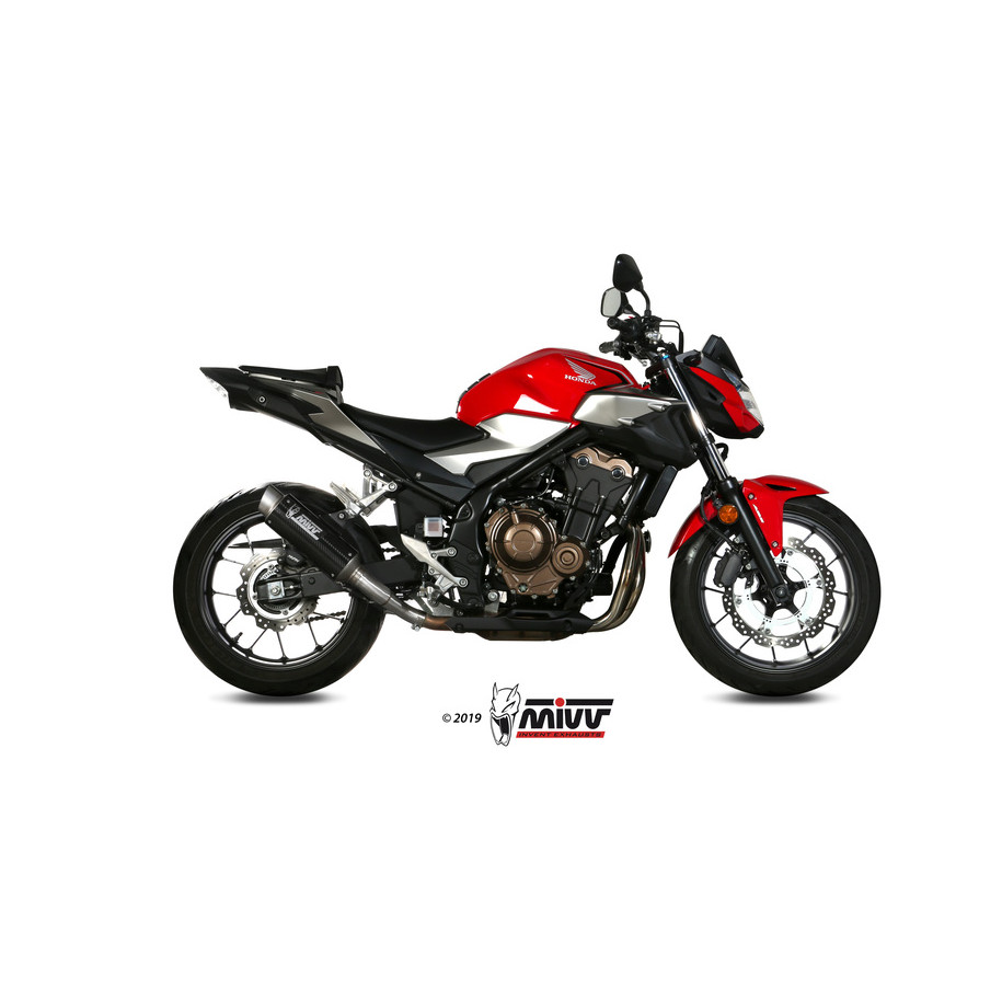 Silencieux MIVV GP Pro carbone/casquette inox Honda CB500F