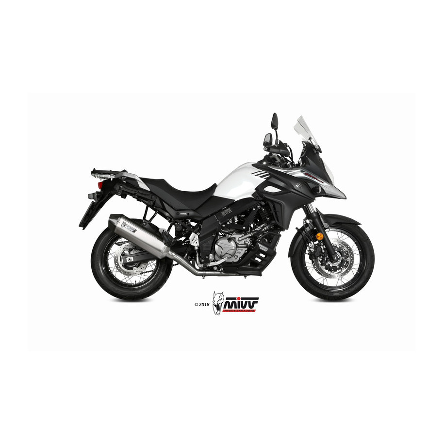 Silencieux MIVV Speed Edge inox/casquette carbone Suzuki DL650 V-Strom