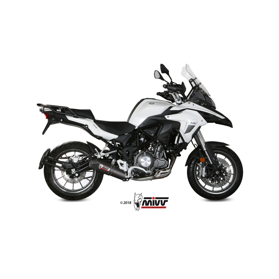 Silencieux MIVV Oval carbone/casquette carbone Benelli TRK 502