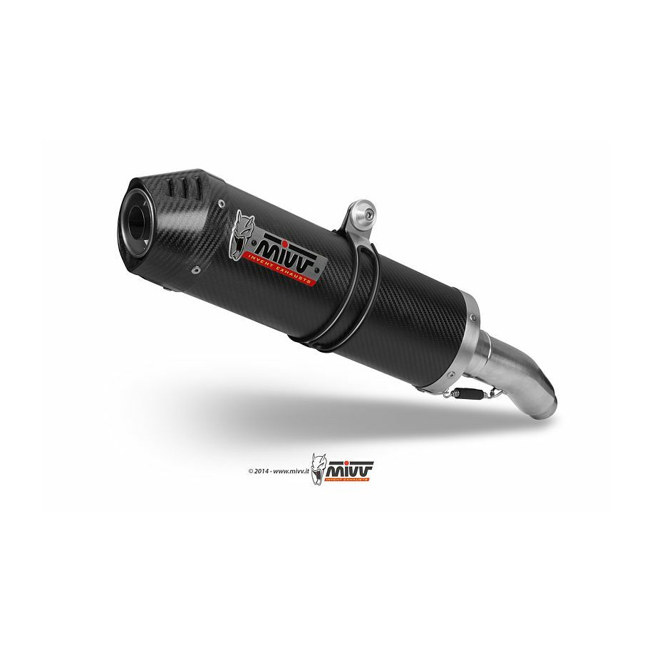 Silencieux double MIVV Oval Carbon Cap carbone Kawasaki Z1000