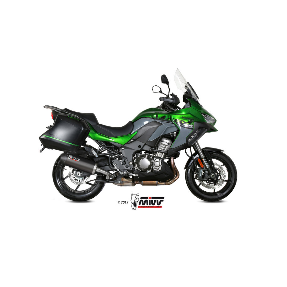 Silencieux MIVV Oval carbone/casquette carbone Kawasaki Versys 1000