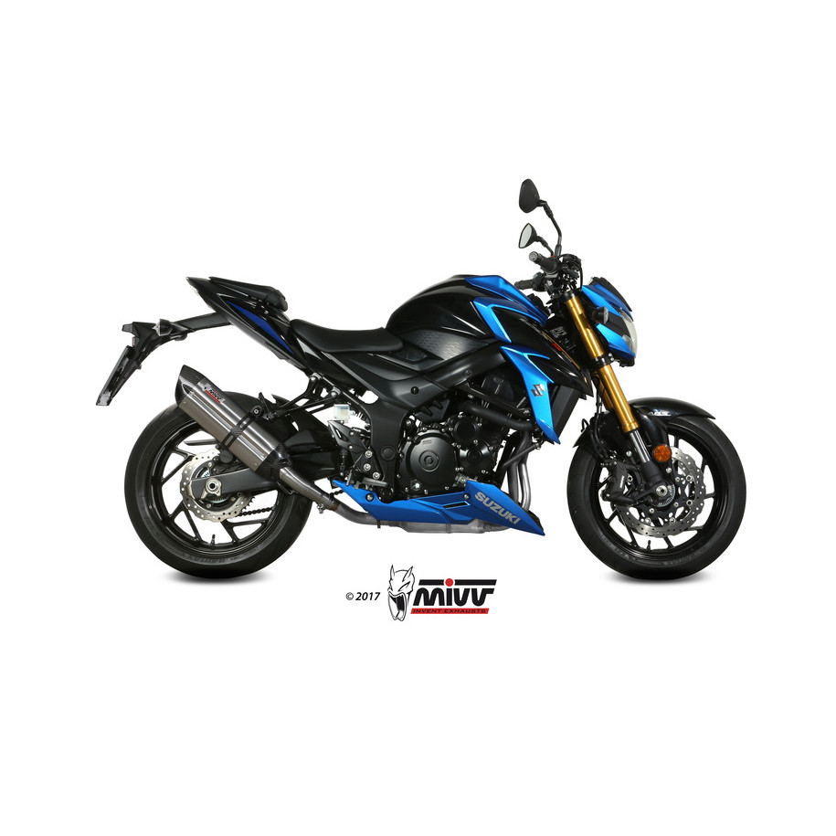 Silencieux MIVV Suono inox/casquette carbone Suzuki GSX-S750