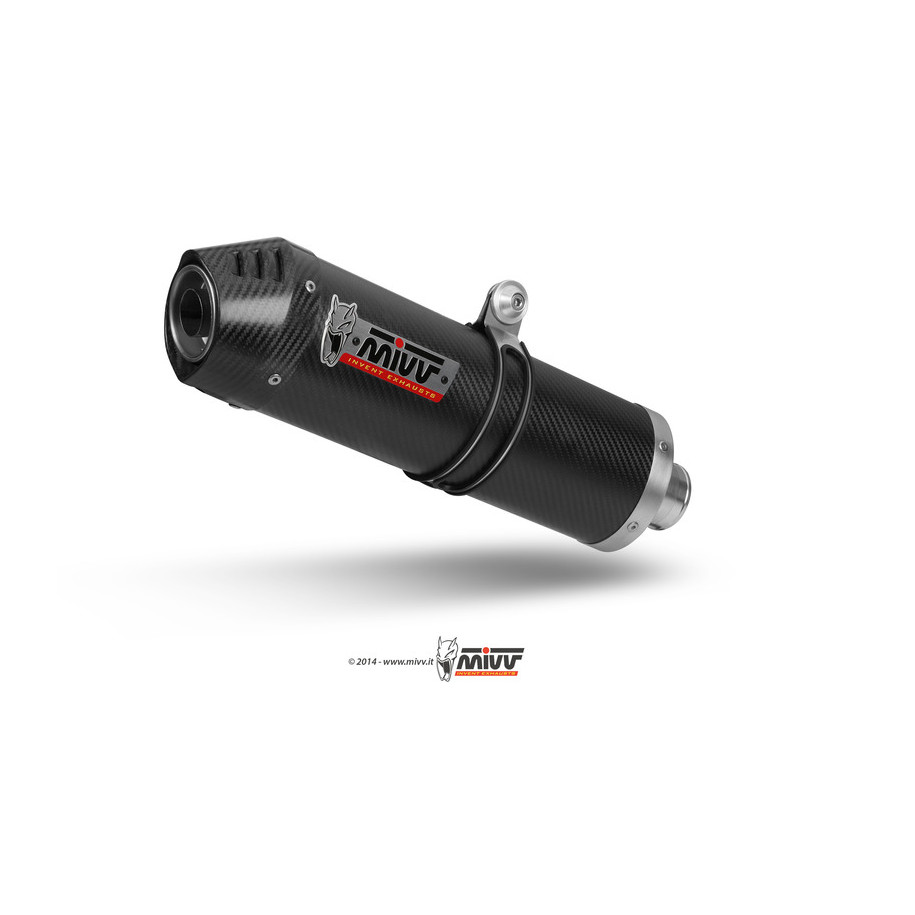 Silencieux MIVV Oval Carbon Cap carbone Kawasaki Z750