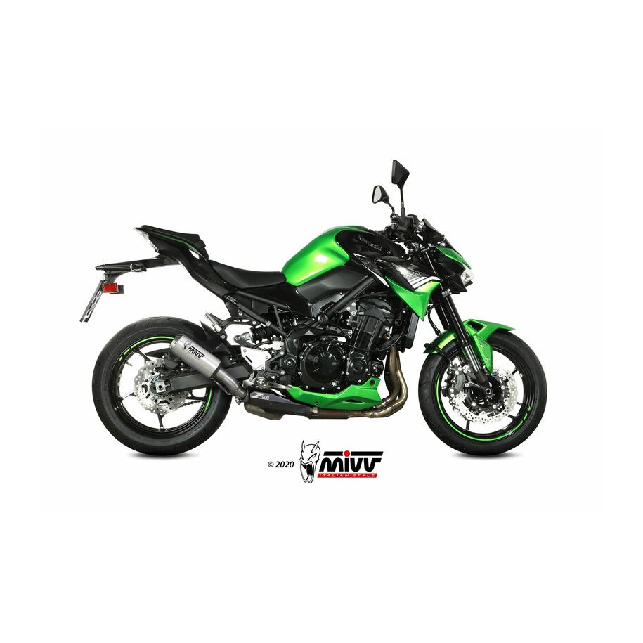 Silencieux MIVV MK3 inox/casquette inox Kawasaki Z900