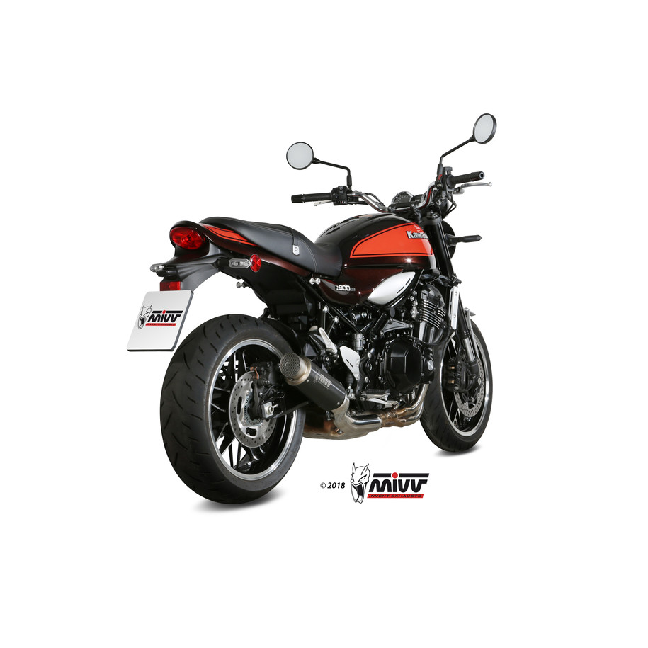 Silencieux MIVV GP Pro inox noir/casquette inox Kawasaki Z900RS