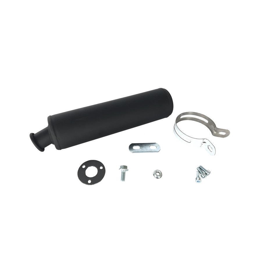 Silencieux TECNIUM acier noir Derbi/Gilera/Aprilia