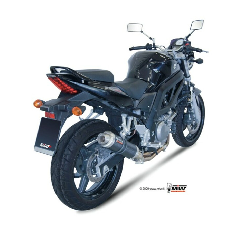 Silencieux + demi-ligne MIVV GP carbone Suzuki SV650