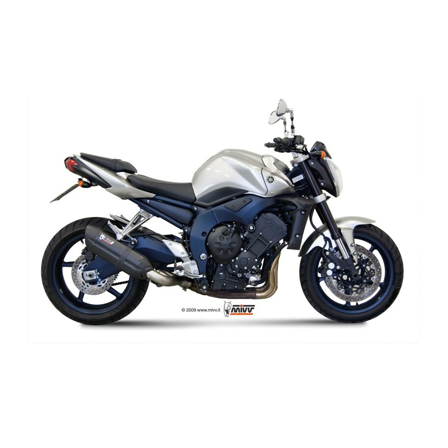 Silencieux MIVV Suono inox brossé noir/casquette carbone  Yamaha FZ1/FZ1 Fazer
