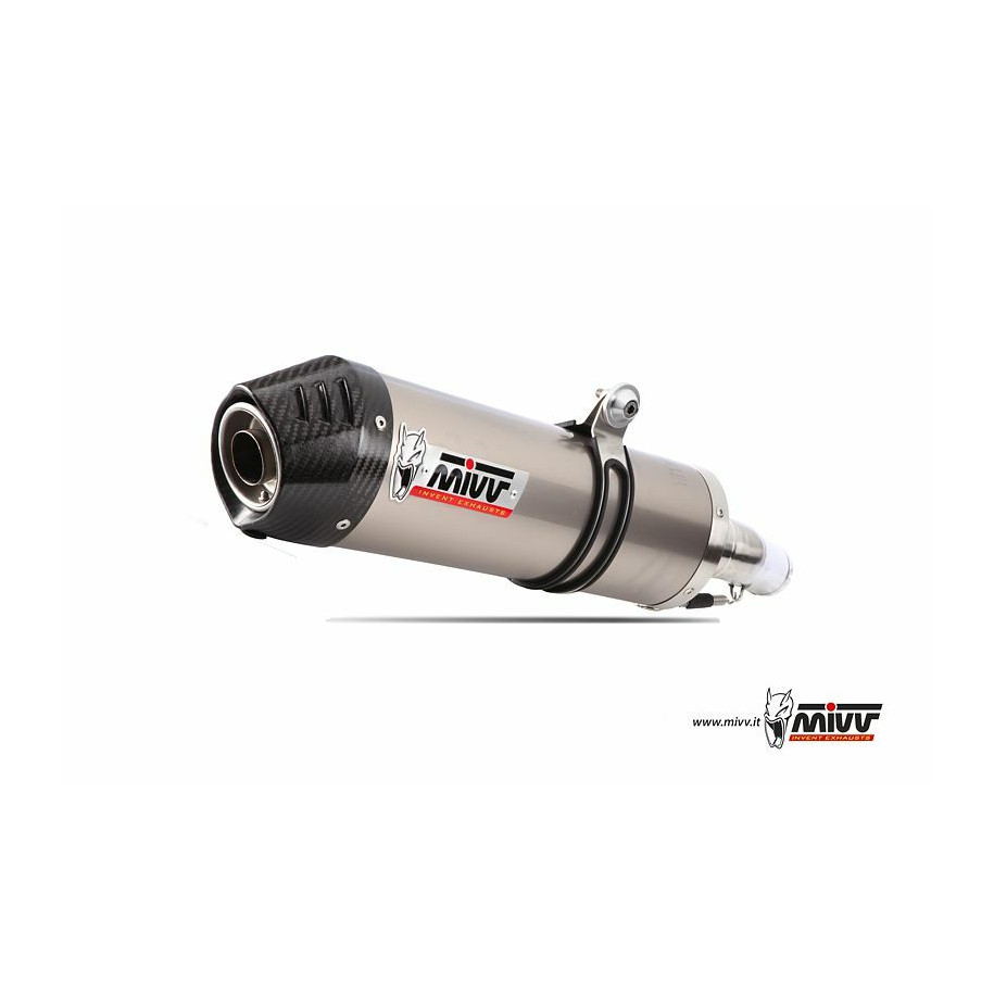 Silencieux double MIVV Oval Carbon Cap titane Honda XL1000V Varadero