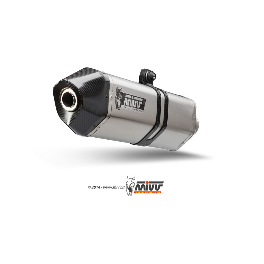 Silencieux MIVV Speed Edge inox/casquette carbone Suzuki DL1000 V-Strom
