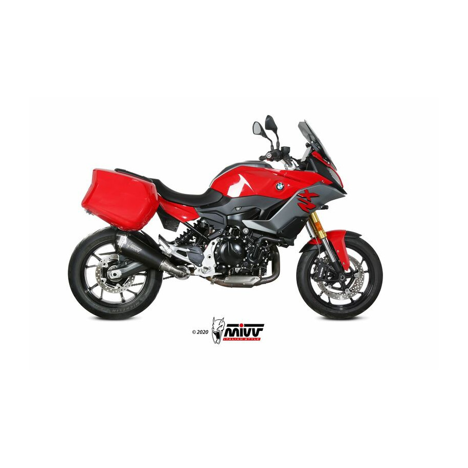 Silencieux MIVV Delta Race Inox noir/casquette carbone BMW F900XR