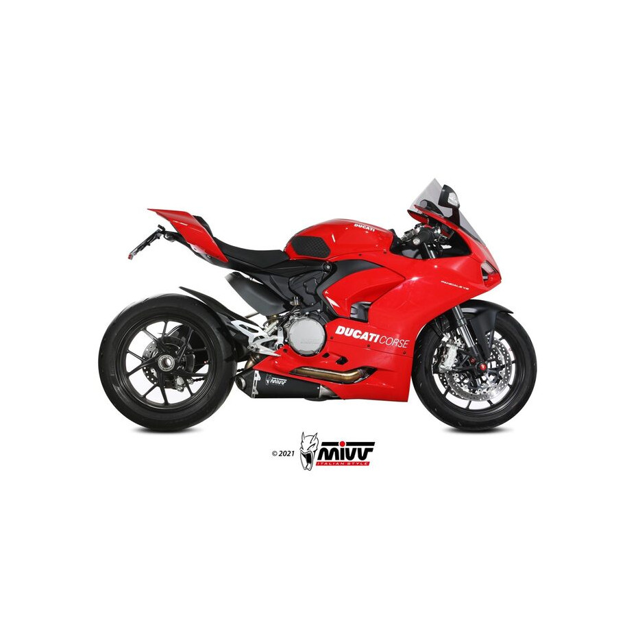 Silencieux MIVV Delta Race Slip-On acier inoxydable noir - Ducati Panigale V2