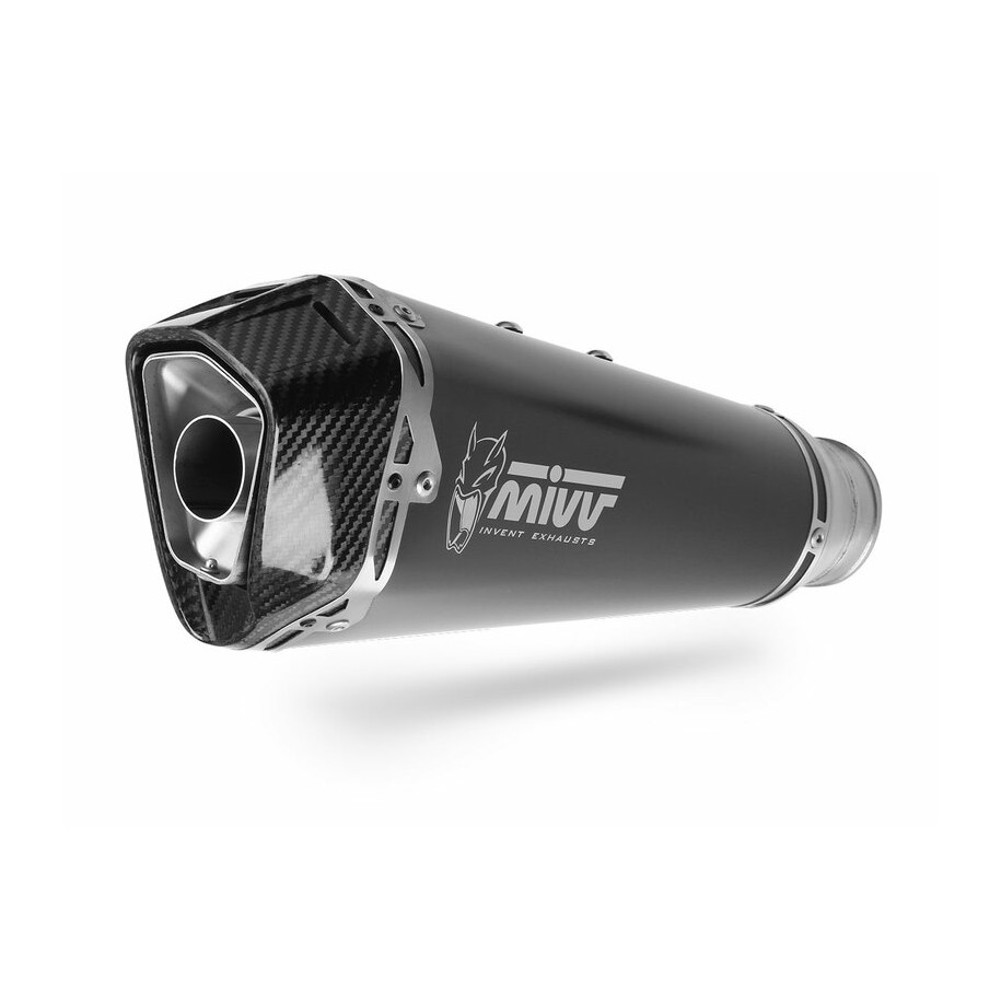 Silencieux MIVV Delta Race inox noir/casquette carbone KTM 1290 Superduke GT