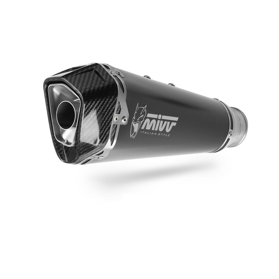 Silencieux MIVV Delta Race - Acier inox noir / inox noir