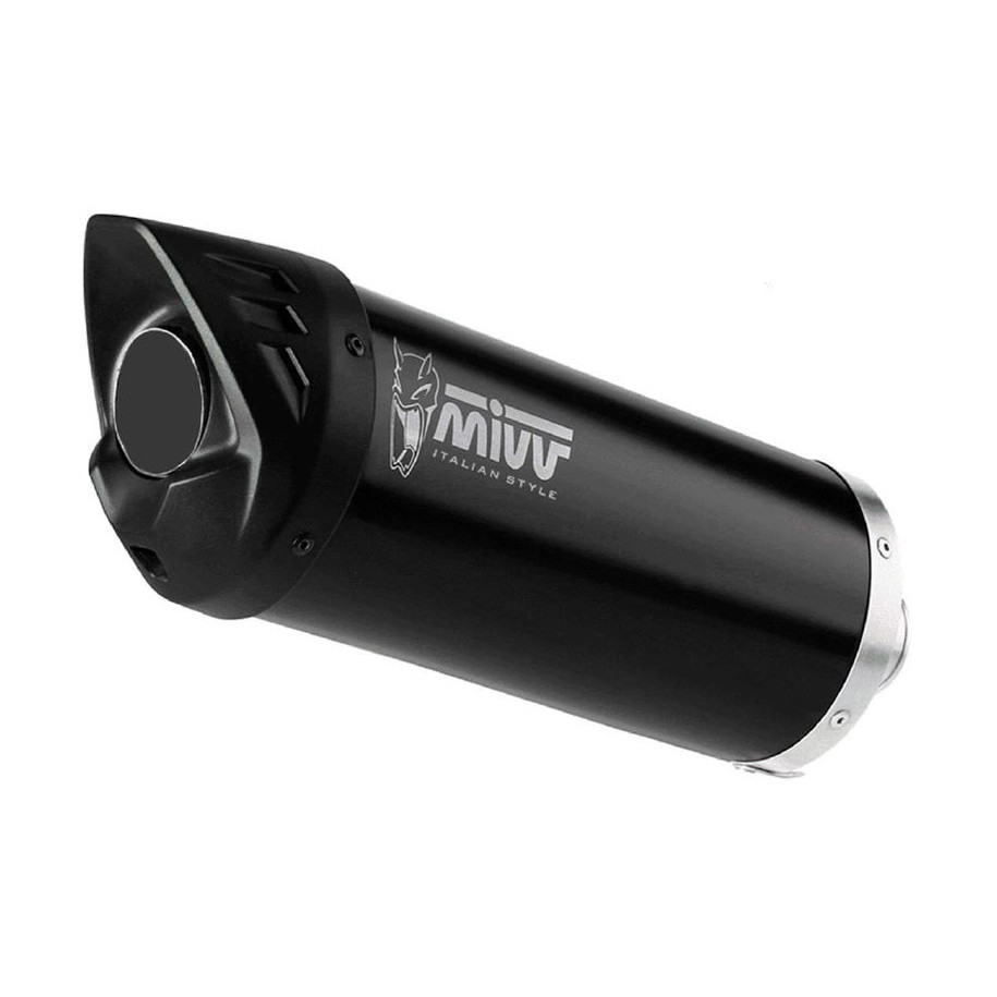Silencieux MIVV universel Mover acier inoxydable noir - Côté droit