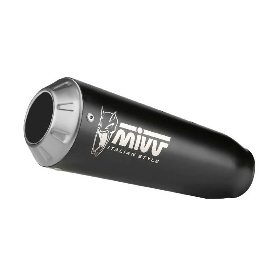 Silencieux MIVV universel X-M1 acier inoxydable noir - Côté droit