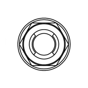 Ecrou Fuji à bride BOLT M6x1mm tête 10mm acier 10 pièces
