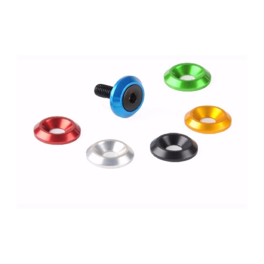 Kit vis LIGHTECH vis M8x30 noir + rondelle conique Ø8/25 rouge