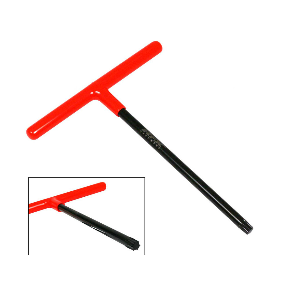 Clé en T RFX Pro (Noir/Orange) empreinte standard avec poignée en caoutchouc - Tête Torx T45 pour KTM