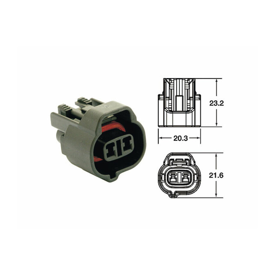 Connectique femelle série 090 SMTO BIHR type origine 2 voies noir - 5 pcs