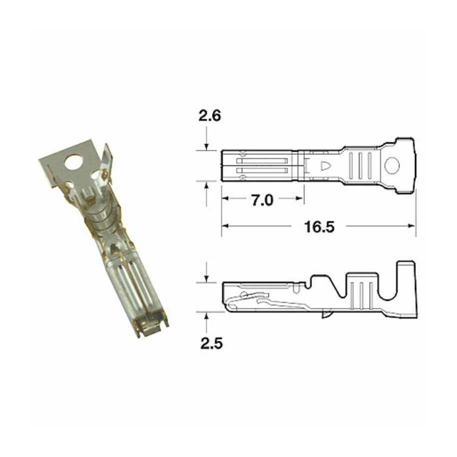 Cosse femelle générique BIHR Ø0,85mm²/1,25mm²
