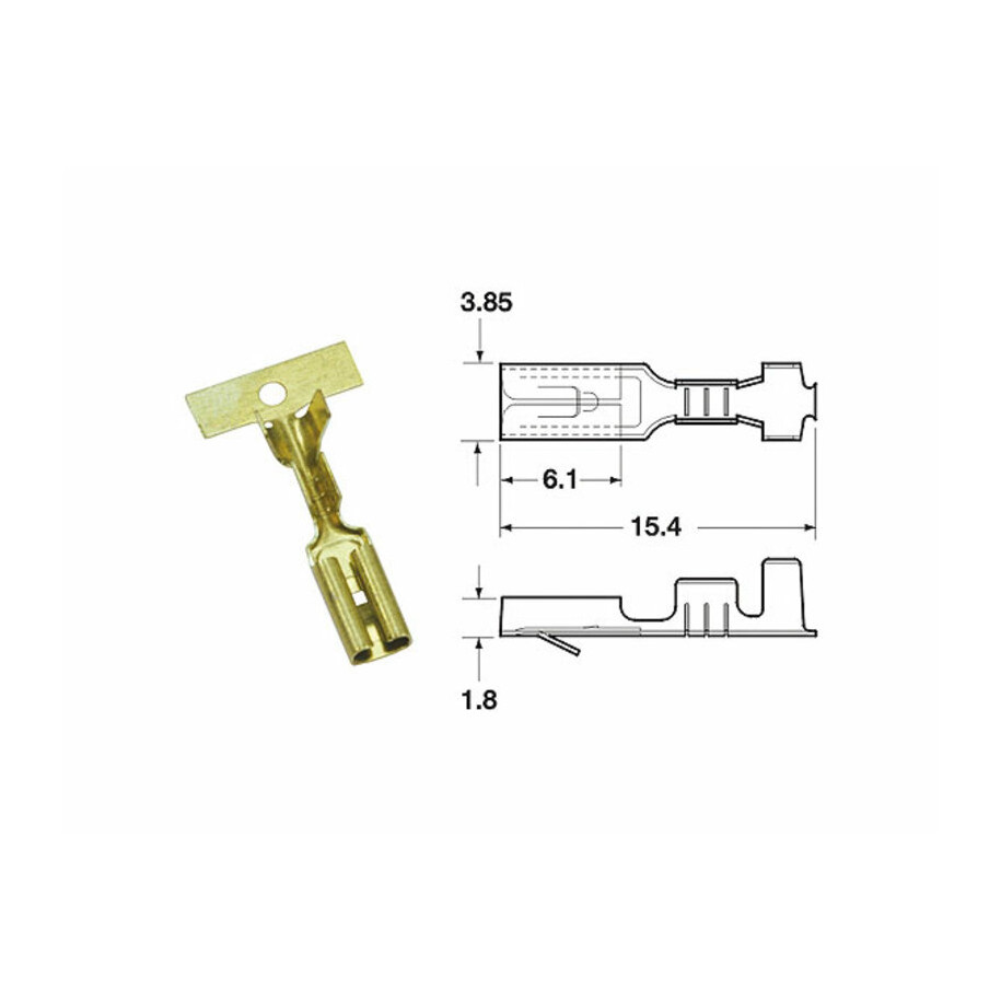 Cosse femelle série 110 ML BIHR Ø0,85mm²/1,25mm² - 50pcs