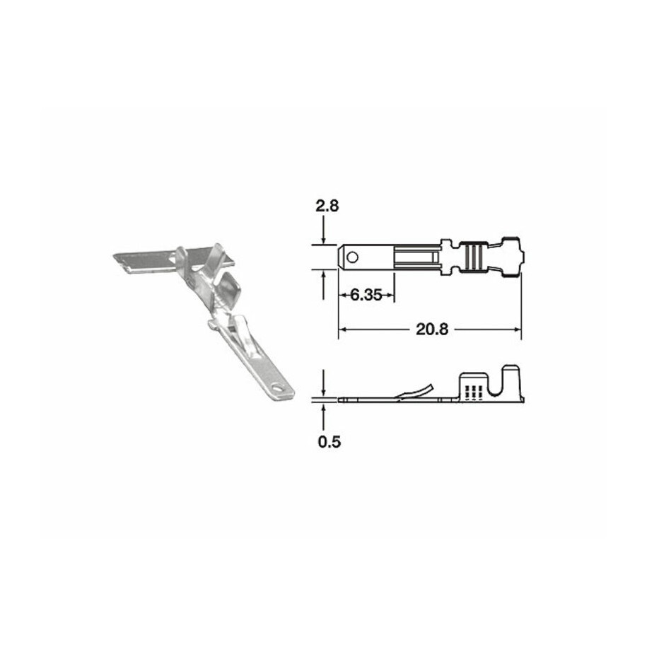 Cosse mâle série 110 ML BIHR Ø0,85mm²/1,25mm² - 50pcs