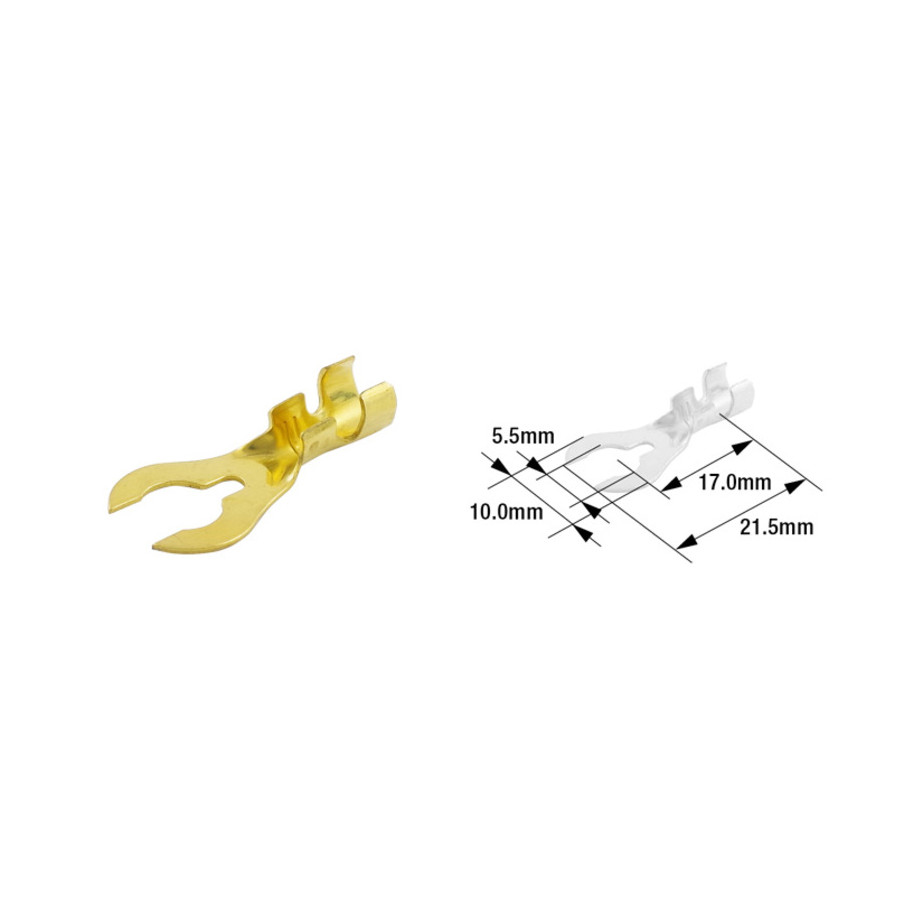Cosses à fourche mâle TOURMAX Ø5.5mm type B-22 (par 100)