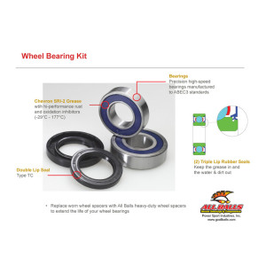 Kit roulements de roue avant ALL BALLS Suzuki