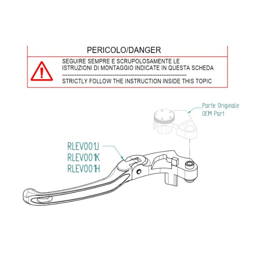 Kit de leviers repliables et réglables LIGHTECH - Type H