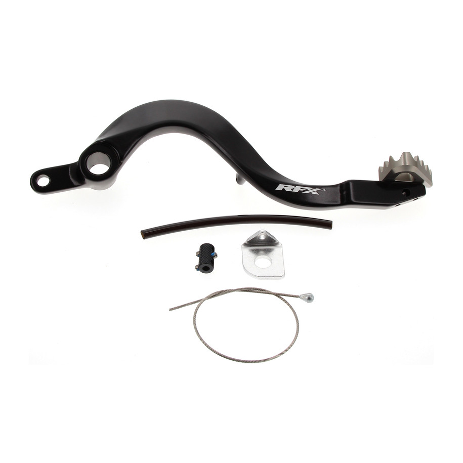 Pédale de frein arrière RFX Pro ST (Anodisé dur noir / Anodisé dur Titane) - Kawasaki KXF450