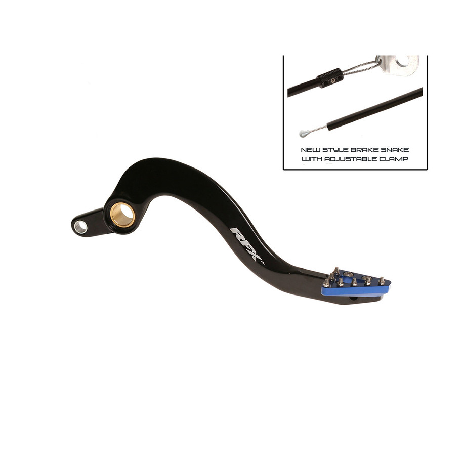 Pédale de frein arrière RFX Pro ST (Anodisé dur noir/bleu) - Yamaha YZF/WRF 250