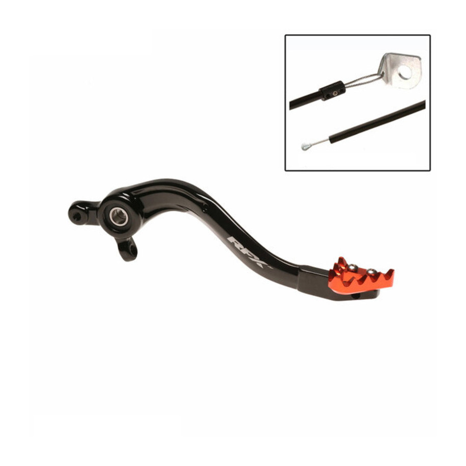 Pédale de frein arrière RFX Pro ST (Anodisé dur noir/orange) - KTM SX/EXC250