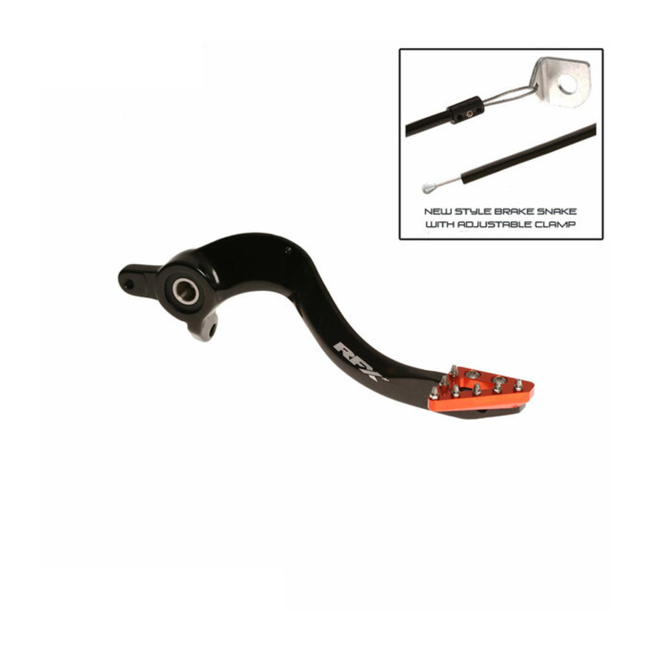 Pédale de frein arrière RFX Pro ST (Anodisé dur noir/orange) - KTM SX/SX-F 125-525