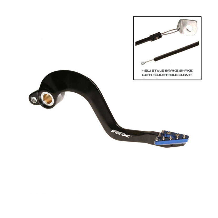 Pédale de frein arrière RFX Pro ST (Anodisé dur noir/bleu) - Yamaha YZ125/250