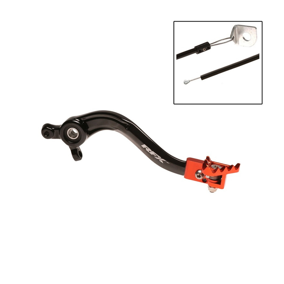 Pédale de frein arrière RFX Pro FT (Noir/Orange) )