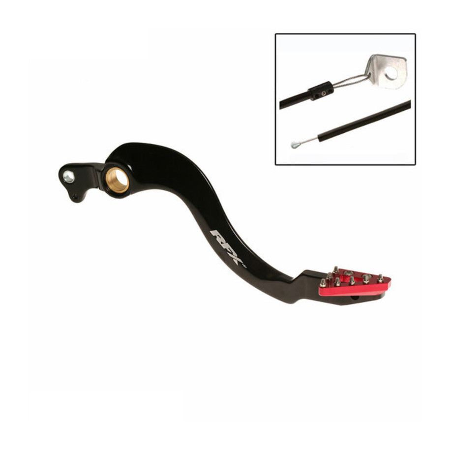 Pédale de frein arrière RFX Pro ST (Anodisé dur noir/rouge) - Honda CRF250 /450