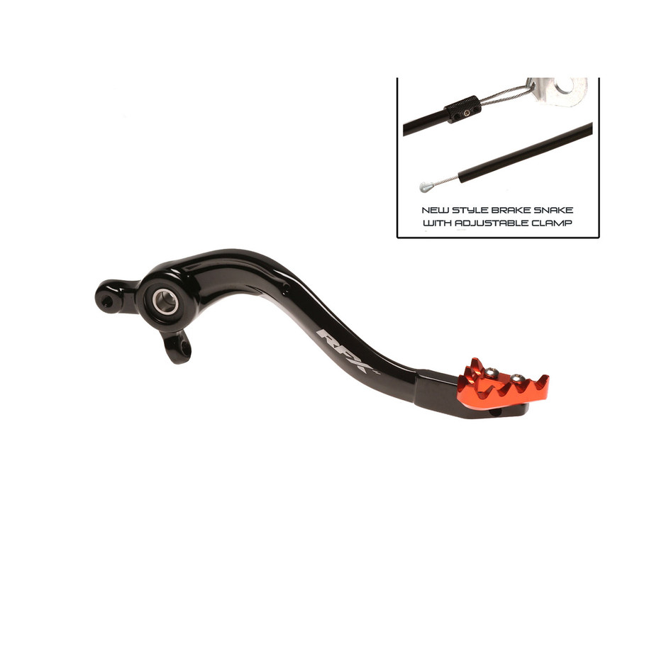 Pédale de frein arrière RFX Pro ST (Anodisé dur noir/orange)