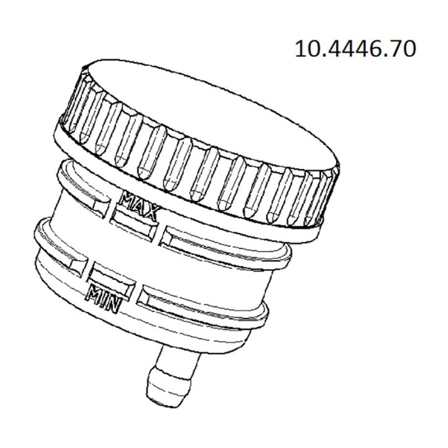 Reservoir for master cylinder Brembo strait exit clamp fixing