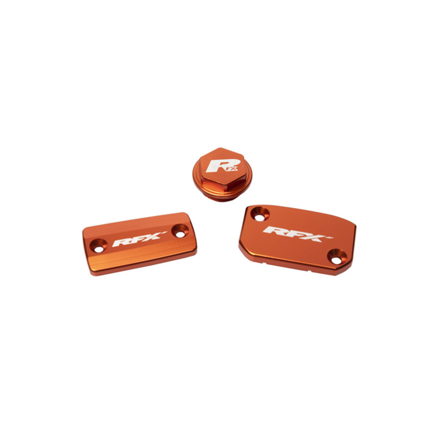 Jeu de bouchons de réservoir RFX Pro (Orange) - KTM SX/SXF (Frein Brembo et embrayage Magura)