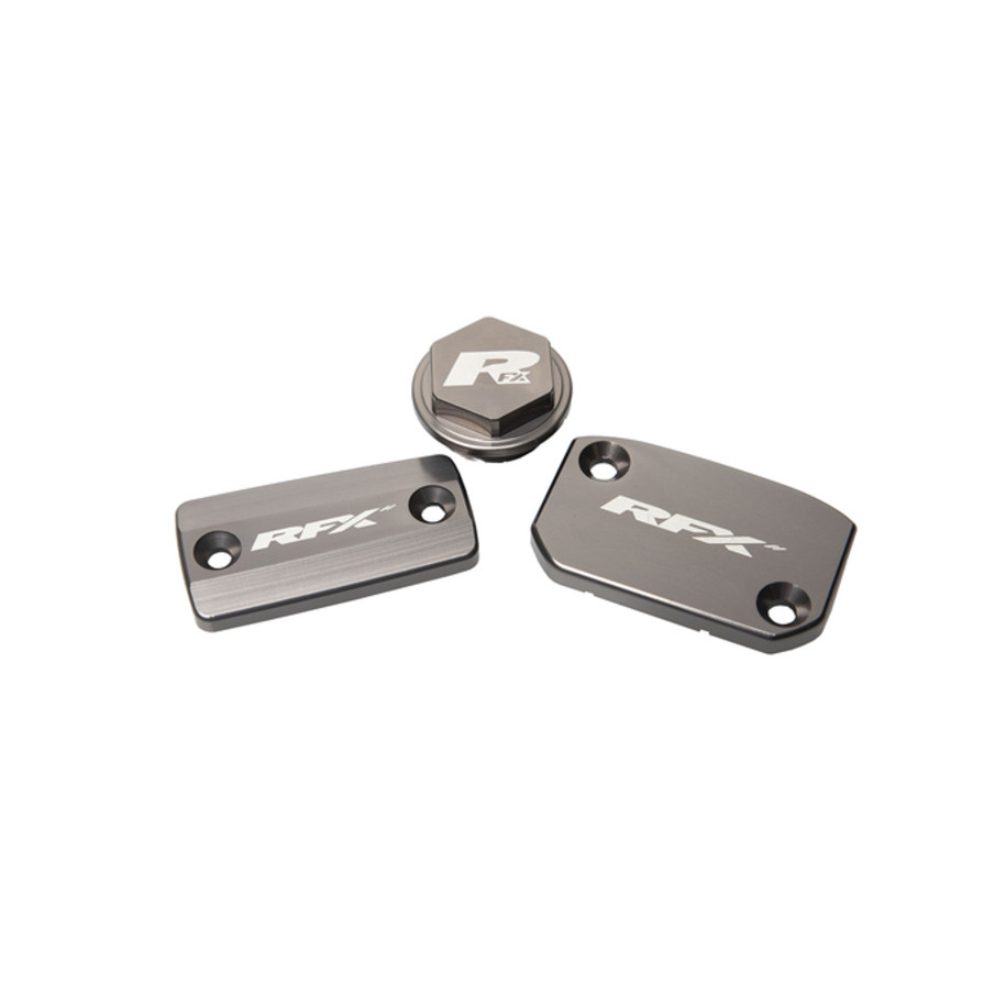 Jeu de bouchons de réservoir RFX Pro (Gris minéral) - KTM SX/SXF (Frein Brembo et embrayage Magura)