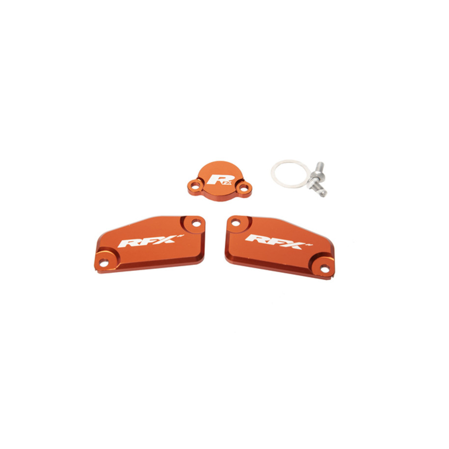 Jeu de bouchons de réservoir RFX Pro (Orange) - KTM SX65/85 (Frein et embrayage Formula)